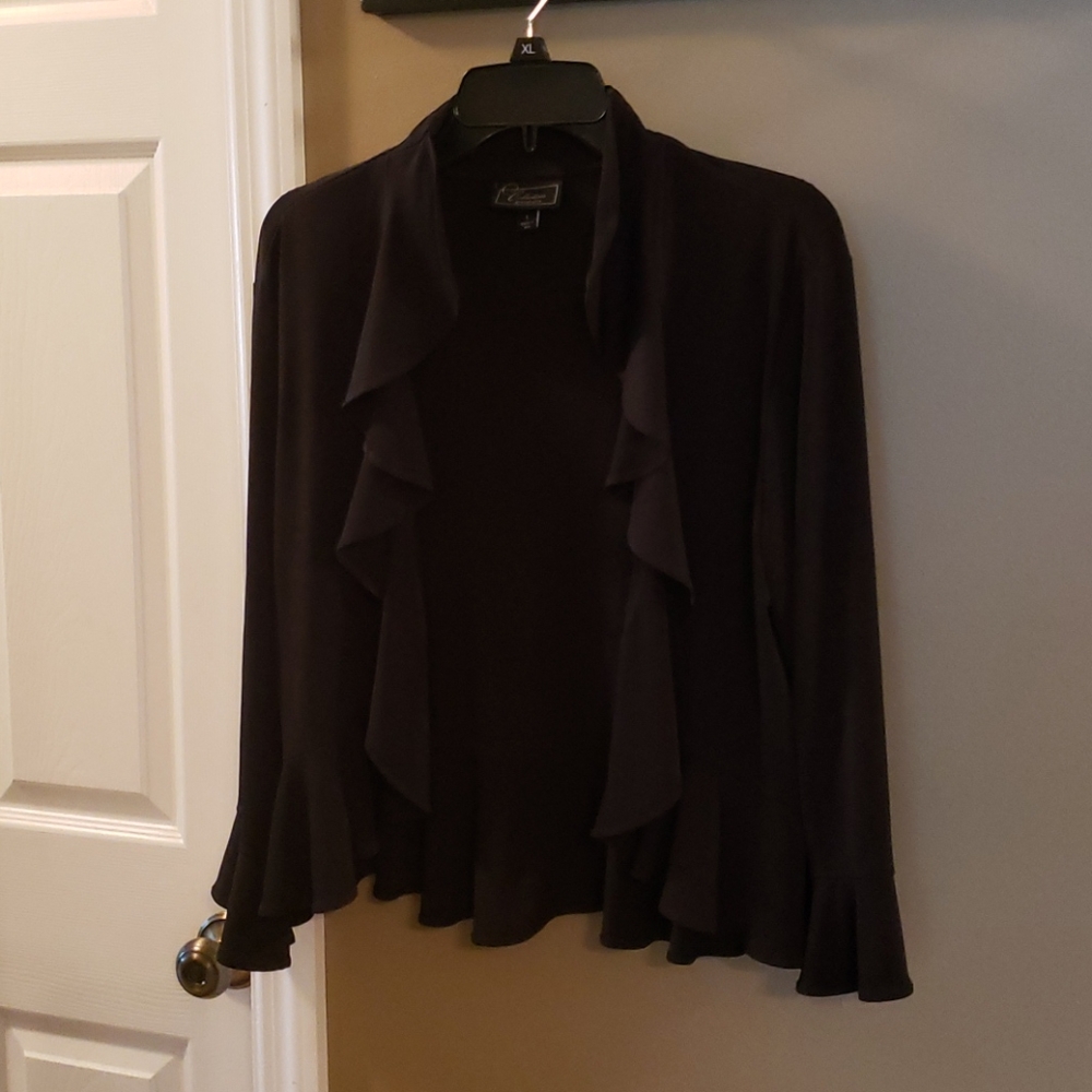 Dress barn sz L black jacket shrug